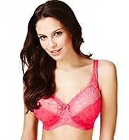 Floral Jacquard Lace Underwired DD+ Bra