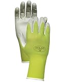 Atlas NT370 Nitrile Garden and Work Gloves, Green Apple, Medium