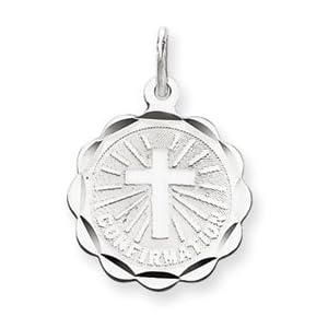 Sterling Silver Confirmation Disc Charm