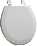 Mayfair 440 000 Open Front Molded Wood Toilet Seat with Dial-On Hinges, Round, White