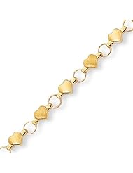 Kids Fancy 14K Gold Heart Bracelet