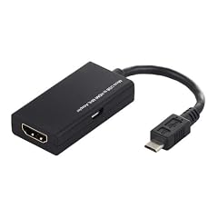 iBUFFALO [GalaxyS2対応]MHL専用【MicroBからHDMI出力できる】変換アダプタブラック(充電可能) BSMPC09BK