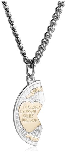 Stainless Steel and Sterling Silver Mizpah Medal