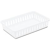 Sterilite 16068024 Storage Tray, White, 6-Pack