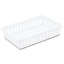 Sterilite 16068024 Storage Tray, White, 6-Pack
