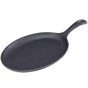 Cast Iron Griddle, 10 x 7 Oval, With Handle