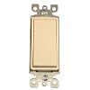 Leviton 5613-2T 15 Amp, 120/277 Volt, Decora Rocker Lighted Handle, Illuminated Off 3-Way AC Quiet Switch, Residential Grade, Grounding, Light Almond