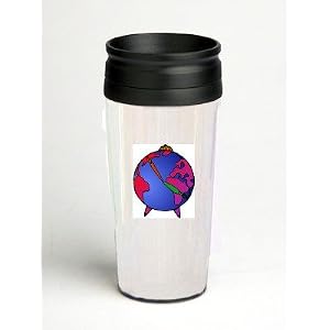 16 oz. Double Wall Insulated Tumbler with globe as a clock - Paper Insert by SHOPZEUS