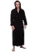 Alexander Del Rossa Mens Terry Cloth Cotton Robe with Hood, Big and Tall Bathrobe, Large-XL Black (A0127BLKXL)