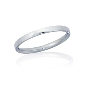 Karat Platinum Polished Comfort Fit Band