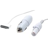 CTA Digital Car and Airplane Charger for iPod (White)