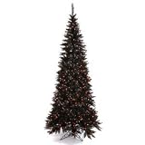 Vickerman 30258 55 x 30 Black Slim Fir 300 Orange Lights Christmas Tree  K121956