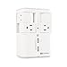 [UL Listed] Cable Matters 4-Rotating Outlet Wall Mount Surge Protector with 3.4A Dual USB Charging