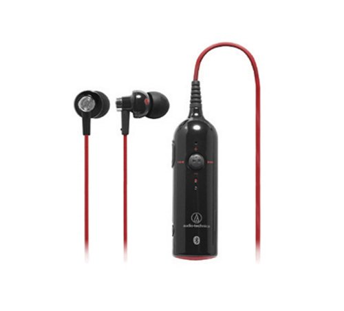 Audio Technica ATHBT03BRD Bluetooth In-Ear Headphones, Red