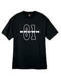 Mens Brown 81 Throwback Black T Shirt Size Large