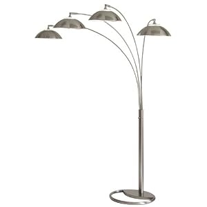 Saucer Four Light Arc Floor Lamp by Universal Lighting and Decor