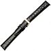 Black Leather Crocodile Grain Watchband Extra Long Watch Band 19mm