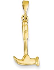14k Yellow Gold Hammer Charm