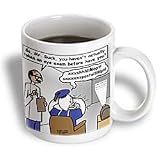 Londons Times Funny Animals Cartoons - Famous Duck at the Eye Doctor - Mugs