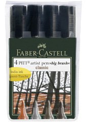 Childrens Toyshop  Toys : Pitt Artist's Big Brush 4pc Pen Set Classic - New
