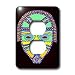 African Art - African Mask - Light Switch Covers - 2 plug outlet cover