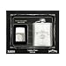Jack Daniel's High Polish Chrome Lighter & Flask Gift Set