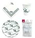 Place settings for 24 people. Perfect for parties, tailgating, or anytime you need to celebrate with your favorite team! Each package contains 24 pieces each of Plastic Plates, Forks, & Plastic Cups - all of which can be reused. It also comes with 24 paper napkins, in an attractive package.