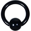 10 Gauge Black Acrylic Ball Captive Ring