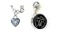 Oakland Raiders Heart Charm Chain Bracelet/Belly Ring Package