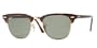 Ray Ban Sunglasses Clubmaster RB3016 W0366 Mock Tortoise/Arista Gold/Crystal Green, 49mm