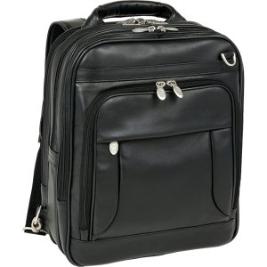 McKleinUSA LINCOLN PARK 41655 Black Leather Three-Way Computer Briefpack
