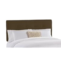 Skyline Furniture Belden Tufted King Headboard Upholstered in Velvet, Chocolate
