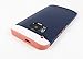 Kaleidio Case Compatible for HTC One M9 (2015) [Colour Series] Multi Tone Dual Layer Hybrid Case Protective Cover [Includes a Overbrawn Prying Tool] [Navy Blue/Coral Pink]