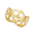 Bague Grain de Caf� Plaqu� Or - Taille 60