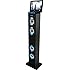 AR+SOUND AR1004 38" Bluetooth Tower Speaker With Ambient Blue-LED Lights, Stereo Sound System with Built-In Radio, Docking Station and Remote Control (Black)