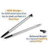 Palm Treo 700w / 700wx Stylograph - Metallic Ballpoint Pen Stylus Upgrade, Metallic Silver