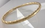 ~Checkers~ 18K Gold Filled Bangle Bracelet Womens Small