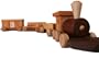 Camden Rose Hardwood Choo Choo Train Set: Engine and 3 Cars