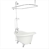 American Bath Factory T010C-OB Ascot Bathtub Faucet Package 2 in White