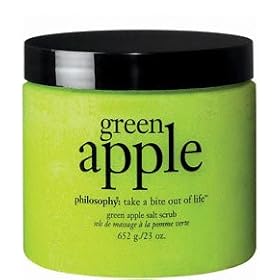 philosophy - green apple - hot salt tub and shower scrub