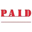 Xstamper "PAID" Title Eco-Stamp, Pre-inked/Re-inkable, 0.5 x 1.625 Inches, Red (4405)