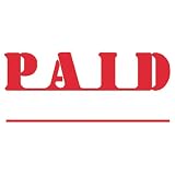 Xstamper "PAID" Title Eco-Stamp, Pre-inked/Re-inkable, 0.5 x 1.625 Inches, Red (4405)