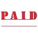 Xstamper "PAID" Title Eco-Stamp, Pre-inked/Re-inkable, 0.5 x 1.625 Inches, Red (4405)