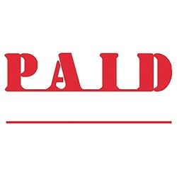 Xstamper "PAID" Title Eco-Stamp, Pre-inked/Re-inkable, 0.5 x 1.625 Inches, Red (4405)