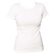 White Classic Fit Every Day Crew Neck Womens' Solid color contoured T-Shirt, 100% cotton,
