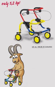 Fixi Rollator for children, seat and back pad included, (seat color green), Multi-Colored