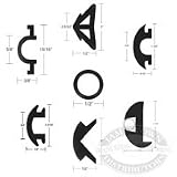 TACO Flexible Vinyl Rub Rail Inserts TAC-V12-0003BKA50-1 --1/2 dia. X 50 ft. (Black)