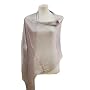 SILVER LIGHTWEIGHT MESH METALLIC EVENING SHAWL
