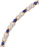 18k Gold Over Sterling Sapphire Bracelet