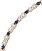 18k Gold Over Sterling Sapphire Bracelet